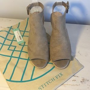 Market & Spruce Amber Wedge Espadrille Taupe 8.5